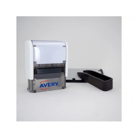 SELLO AVERY ESPECIAL TEJIDOS PERSONALIZABLE 3 LINEAS 288 CARACTERES CON PINZA Y TIRA TERMOADHESIVA L