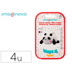 PASTA PARA MODELAR IMAGINOVO DE SECADO AL AIRE SET DE COLORES SURTIDOS CON INSTRUCCIONES PANDA