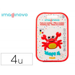 PASTA PARA MODELAR IMAGINOVO DE SECADO AL AIRE SET DE COLORES SURTIDOS CON INSTRUCCIONES CANGREJO