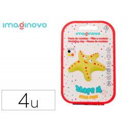 PASTA PARA MODELAR IMAGINOVO DE SECADO AL AIRE SET DE COLORES SURTIDOS CON INSTRUCCIONES ESTRELLA DE