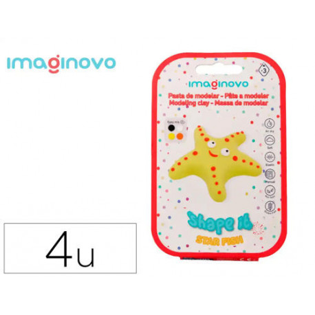 PASTA PARA MODELAR IMAGINOVO DE SECADO AL AIRE SET DE COLORES SURTIDOS CON INSTRUCCIONES ESTRELLA DE