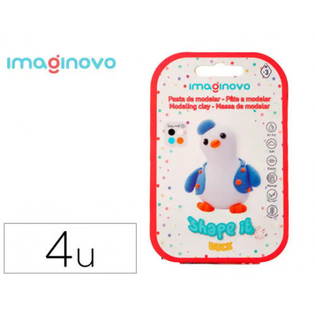 PASTA PARA MODELAR IMAGINOVO DE SECADO AL AIRE SET DE COLORES SURTIDOS CON INSTRUCCIONES PINGUINO