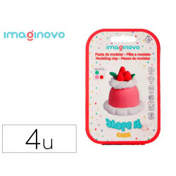 PASTA PARA MODELAR IMAGINOVO DE SECADO AL AIRE SET DE COLORES SURTIDOS CON INSTRUCCIONES TARTA DE FR