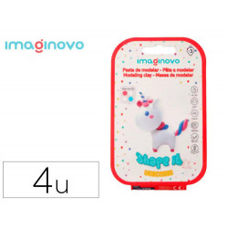 PASTA PARA MODELAR IMAGINOVO DE SECADO AL AIRE SET DE COLORES SURTIDOS CON INSTRUCCIONES UNICORNIO