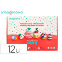 PASTA PARA MODELAR IMAGINOVO DE SECADO AL AIRE SET DE 12 COLORES SHAPE IT DESSERT DREAM HERRAMIENTAS