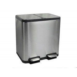 PAPELERA METALICA MAUL CYCLE ACERO INOXIDABLE CON PEDAL 20+20 LITROS