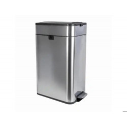PAPELERA METALICA MAUL WING ACERO INOXIDABLE CON TAPA MARIPOSA 40 LITROS