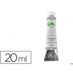 PINTURA AL OLEO LIDERPAPEL TUBO DE ALUMINIO DE 20 ML COLOR BLANCO TITANIO