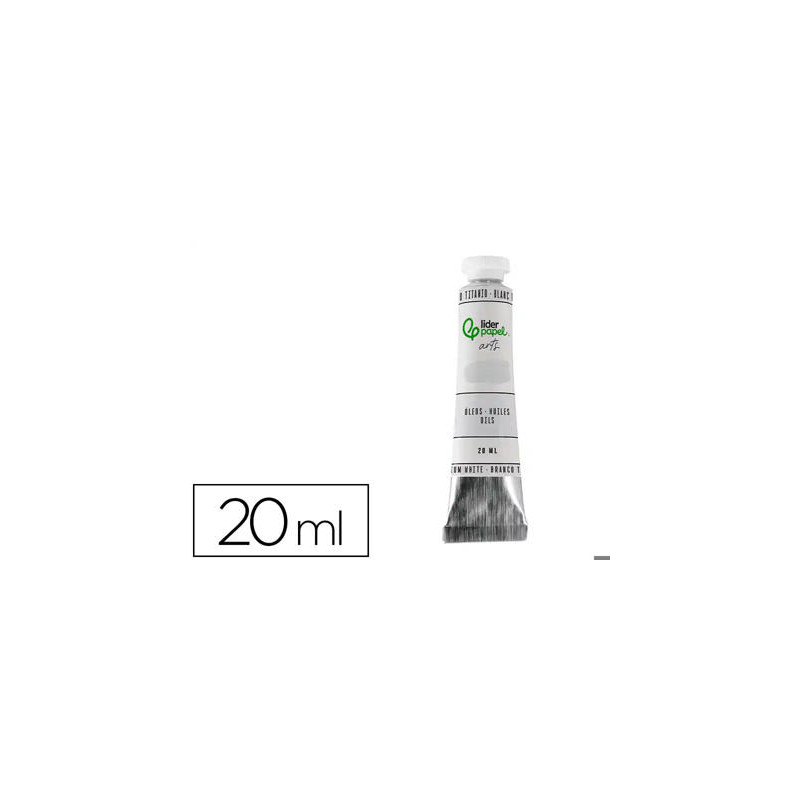 PINTURA AL OLEO LIDERPAPEL TUBO DE ALUMINIO DE 20 ML COLOR BLANCO TITANIO