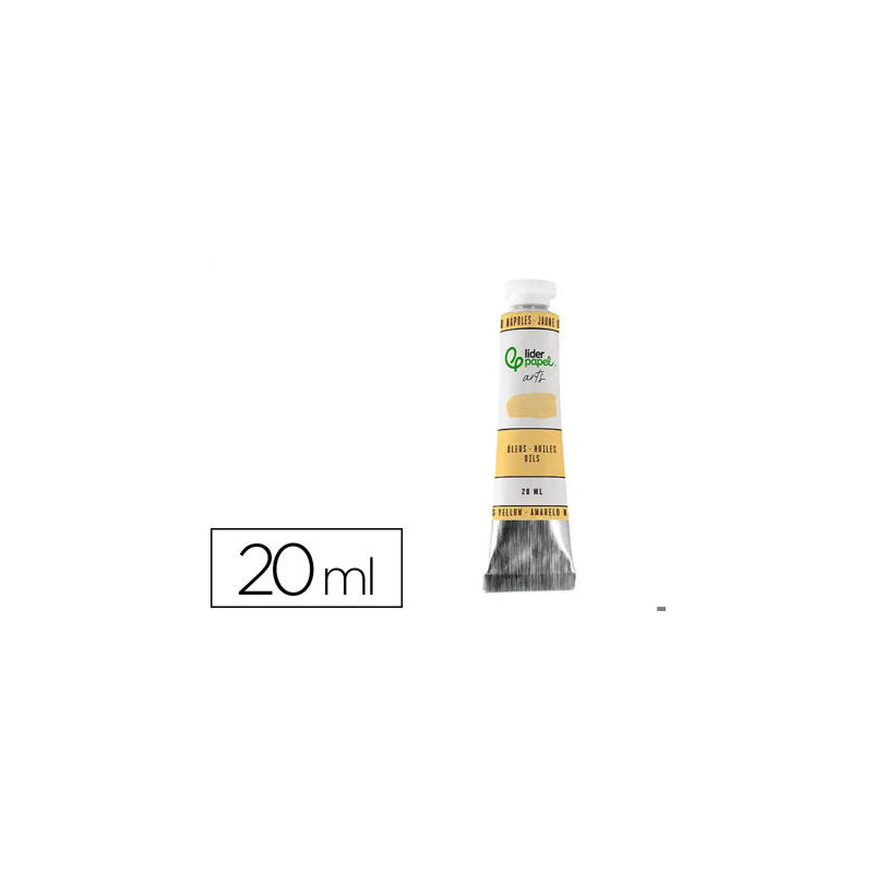 PINTURA AL OLEO LIDERPAPEL TUBO DE ALUMINIO DE 20 ML COLOR AMARILLO NAPOLES