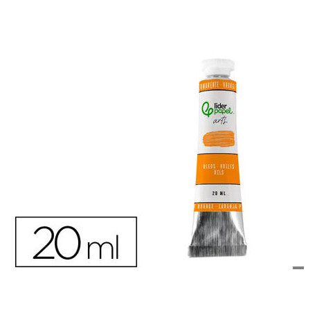 PINTURA AL OLEO LIDERPAPEL TUBO DE ALUMINIO DE 20 ML COLOR NARANJA PERMANENTE