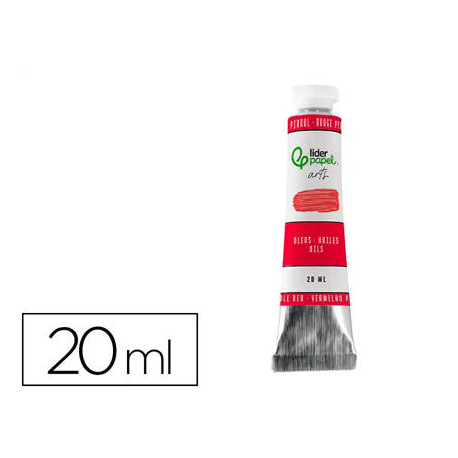 PINTURA AL OLEO LIDERPAPEL TUBO DE ALUMINIO DE 20 ML COLOR ROJO PIRROL