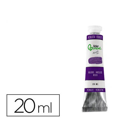 PINTURA AL OLEO LIDERPAPEL TUBO DE ALUMINIO DE 20 ML COLOR VIOLETA