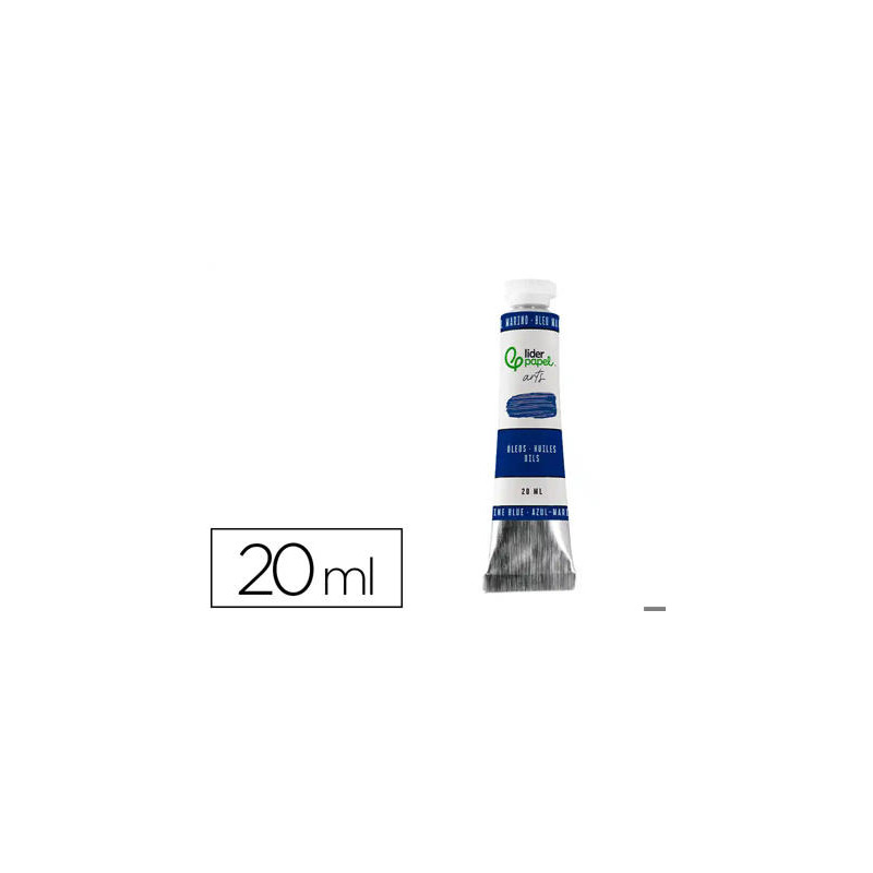PINTURA AL OLEO LIDERPAPEL TUBO DE ALUMINIO DE 20 ML COLOR AZUL MARINO
