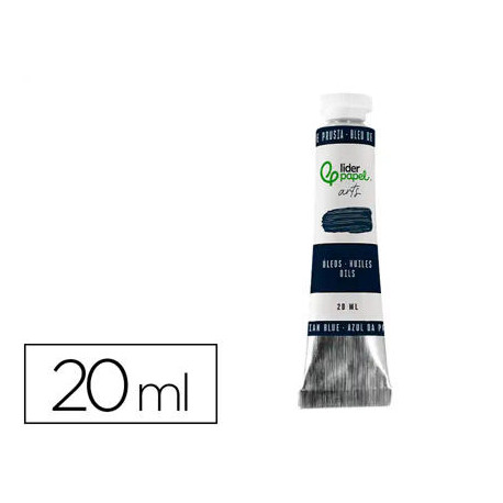 PINTURA AL OLEO LIDERPAPEL TUBO DE ALUMINIO DE 20 ML COLOR AZUL DE PRUSIA