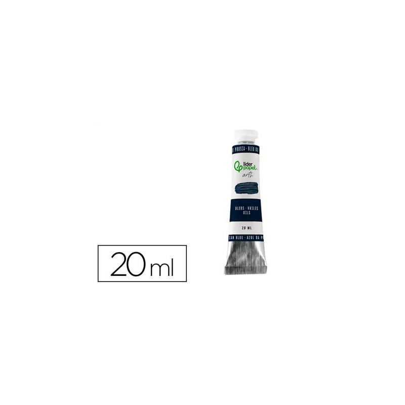 PINTURA AL OLEO LIDERPAPEL TUBO DE ALUMINIO DE 20 ML COLOR AZUL DE PRUSIA