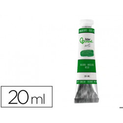 PINTURA AL OLEO LIDERPAPEL TUBO DE ALUMINIO DE 20 ML COLOR VERDE PERMANENTE