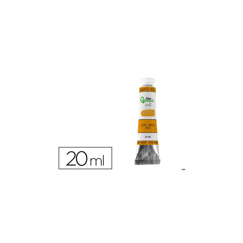 PINTURA AL OLEO LIDERPAPEL TUBO DE ALUMINIO DE 20 ML COLOR OCRE AMARILLO