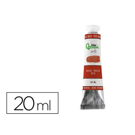PINTURA AL OLEO LIDERPAPEL TUBO DE ALUMINIO DE 20 ML COLOR OCRE ROJO