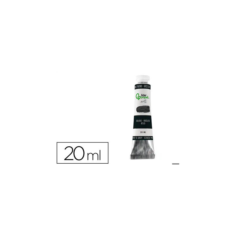 PINTURA AL OLEO LIDERPAPEL TUBO DE ALUMINIO DE 20 ML COLOR GRIS DE PAYNE
