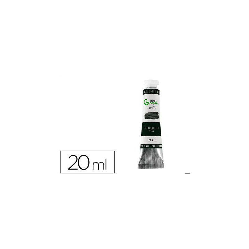 PINTURA AL OLEO LIDERPAPEL TUBO DE ALUMINIO DE 20 ML COLOR NEGRO MARFIL