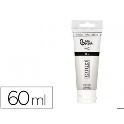 PINTURA ACRILICA LIDERPAPEL TUBO DE PLASTICO DE 60 ML COLOR BLANCO TITANIO