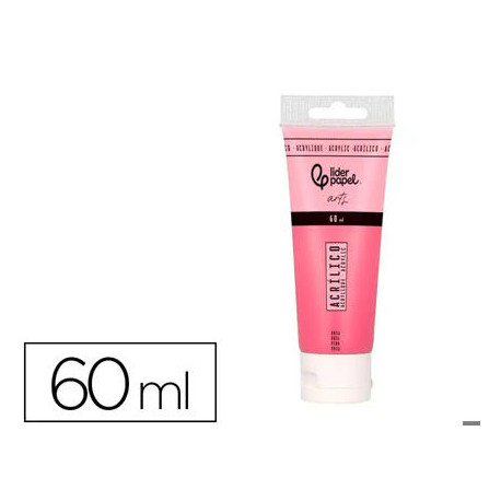 PINTURA ACRILICA LIDERPAPEL TUBO DE PLASTICO DE 60 ML COLOR ROSA