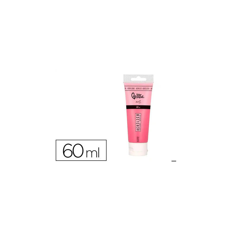 PINTURA ACRILICA LIDERPAPEL TUBO DE PLASTICO DE 60 ML COLOR ROSA