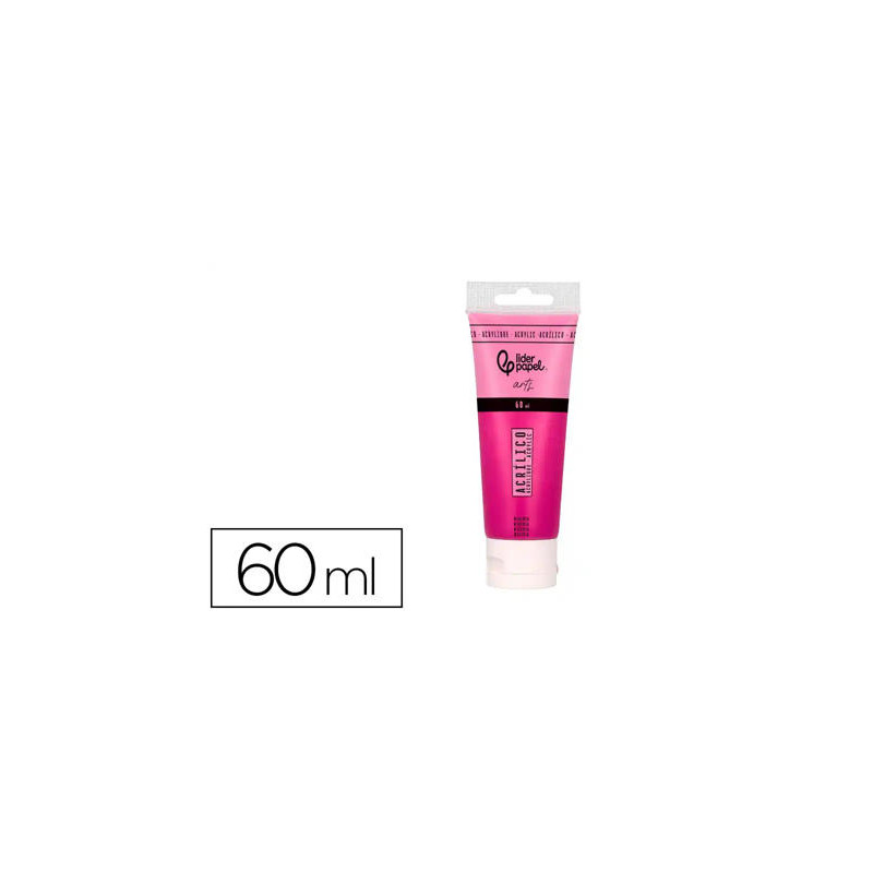 PINTURA ACRILICA LIDERPAPEL TUBO DE PLASTICO DE 60 ML COLOR MAGENTA