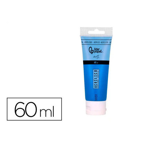 PINTURA ACRILICA LIDERPAPEL TUBO DE PLASTICO DE 60 ML COLOR AZUL