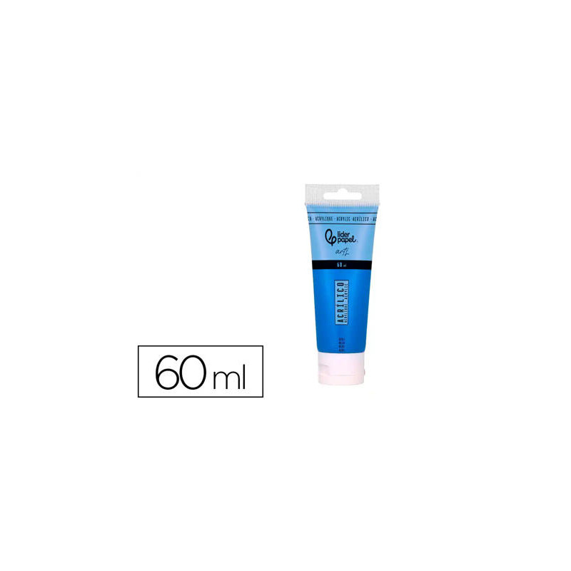PINTURA ACRILICA LIDERPAPEL TUBO DE PLASTICO DE 60 ML COLOR AZUL
