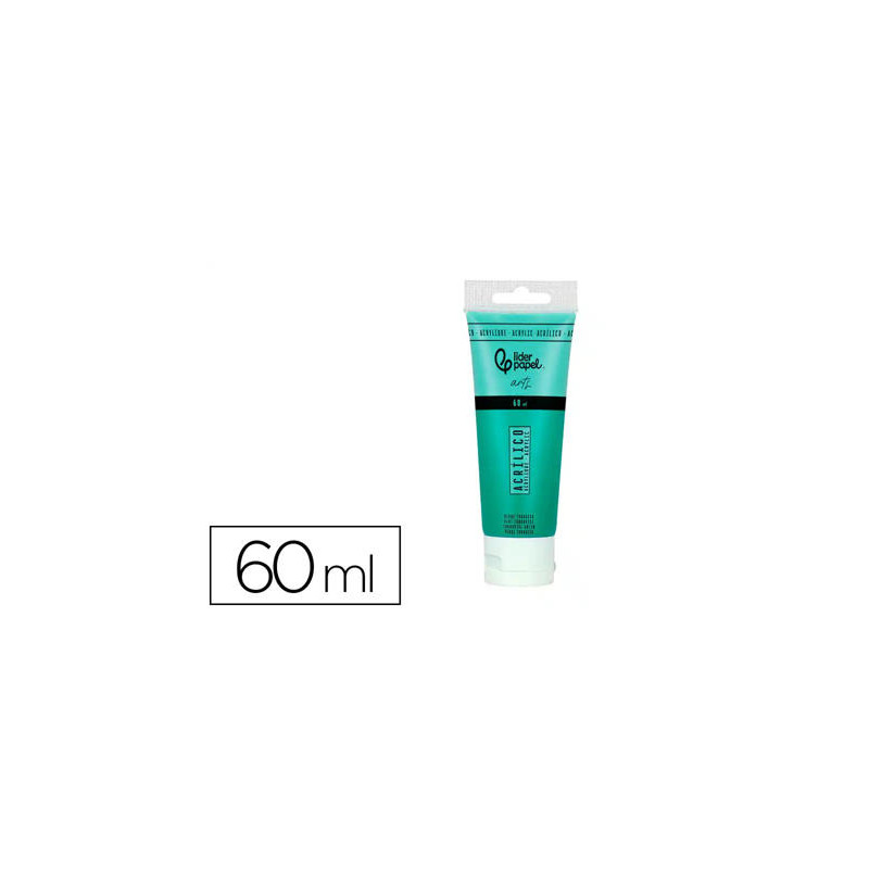 PINTURA ACRILICA LIDERPAPEL TUBO DE PLASTICO DE 60 ML COLOR VERDE TURQUESA