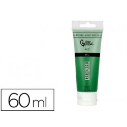 PINTURA ACRILICA LIDERPAPEL TUBO DE PLASTICO DE 60 ML COLOR VERDE OSCURO
