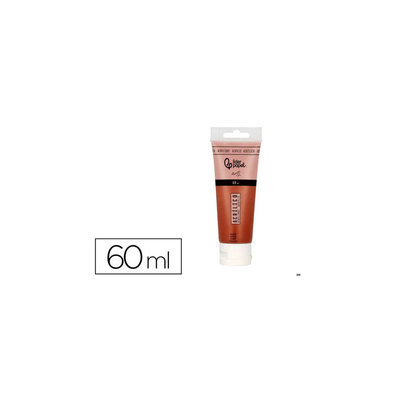 PINTURA ACRILICA LIDERPAPEL TUBO DE PLASTICO DE 60 ML COLOR MARRON