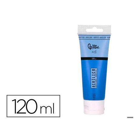 PINTURA ACRILICA LIDERPAPEL TUBO DE PLASTICO DE 120 ML COLOR AZUL