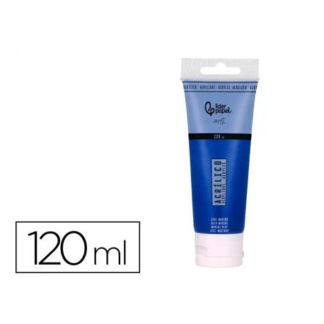 PINTURA ACRILICA LIDERPAPEL TUBO DE PLASTICO DE 120 ML COLOR AZUL MARINO