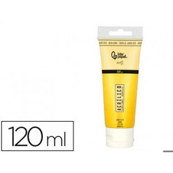 PINTURA ACRILICA LIDERPAPEL TUBO DE PLASTICO DE 120 ML COLOR AMARILLO