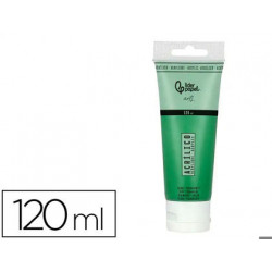 PINTURA ACRILICA LIDERPAPEL TUBO DE PLASTICO DE 120 ML COLOR VERDE PERMANENTE