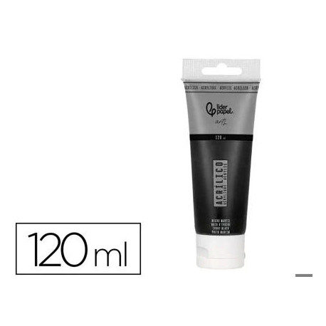 PINTURA ACRILICA LIDERPAPEL TUBO DE PLASTICO DE 120 ML COLOR NEGRO MARFIL