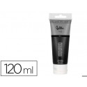 PINTURA ACRILICA LIDERPAPEL TUBO DE PLASTICO DE 120 ML COLOR NEGRO MARFIL