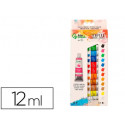 PINTURA GOUACHE/TEMPERA LIDERPAPEL CAJA DE 12 TUBOS DE ALUMINIO DE 12 ML COLORES SURTIDOS