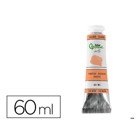 PINTURA GOUACHE/TEMPERA LIDERPAPEL TUBO DE ALUMINIO DE 60 ML COLOR SALMON