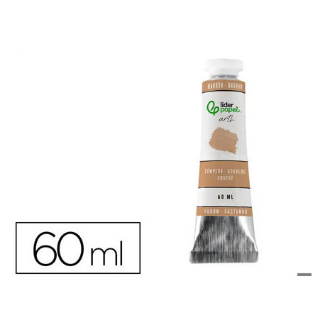 PINTURA GOUACHE/TEMPERA LIDERPAPEL TUBO DE ALUMINIO DE 60 ML COLOR MARRON