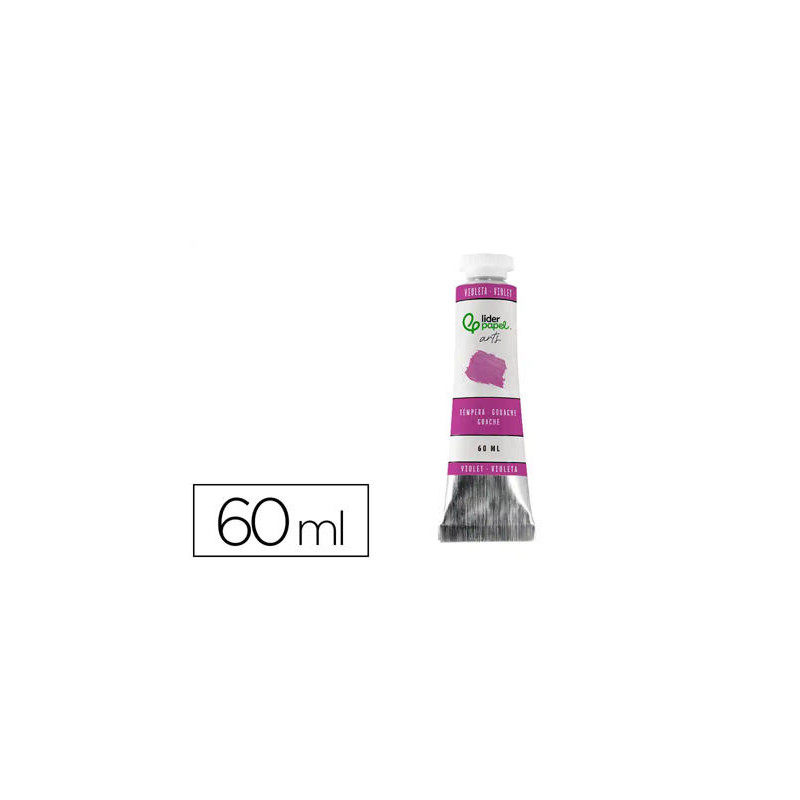 PINTURA GOUACHE/TEMPERA LIDERPAPEL TUBO DE ALUMINIO DE 60 ML COLOR VIOLETA