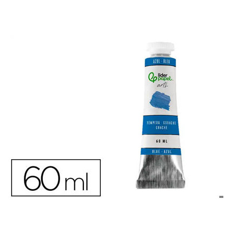 PINTURA GOUACHE/TEMPERA LIDERPAPEL TUBO DE ALUMINIO DE 60 ML COLOR AZUL