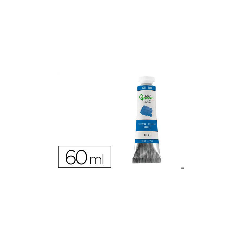 PINTURA GOUACHE/TEMPERA LIDERPAPEL TUBO DE ALUMINIO DE 60 ML COLOR AZUL