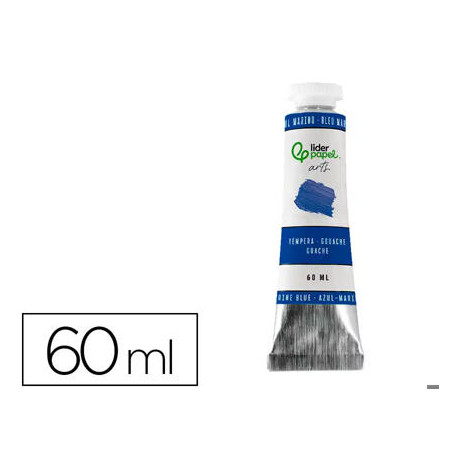 PINTURA GOUACHE/TEMPERA LIDERPAPEL TUBO DE ALUMINIO DE 60 ML COLOR AZUL MARINO