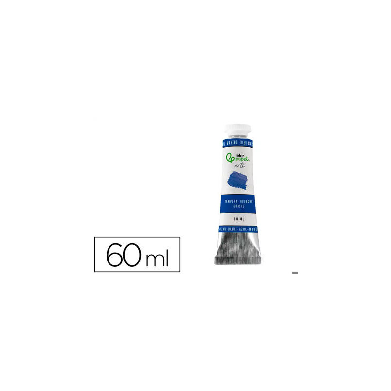PINTURA GOUACHE/TEMPERA LIDERPAPEL TUBO DE ALUMINIO DE 60 ML COLOR AZUL MARINO