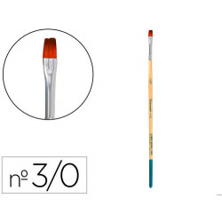 PINCEL PARA PINTURA ACRILICA Y ACUARELA LIDERPAPEL N 000 PUNTA PLANA DE PELO SINTETICO CERTIFICADO F