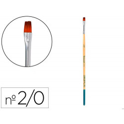 PINCEL PARA PINTURA ACRILICA Y ACUARELA LIDERPAPEL N 00 PUNTA PLANA DE PELO SINTETICO CERTIFICADO FS